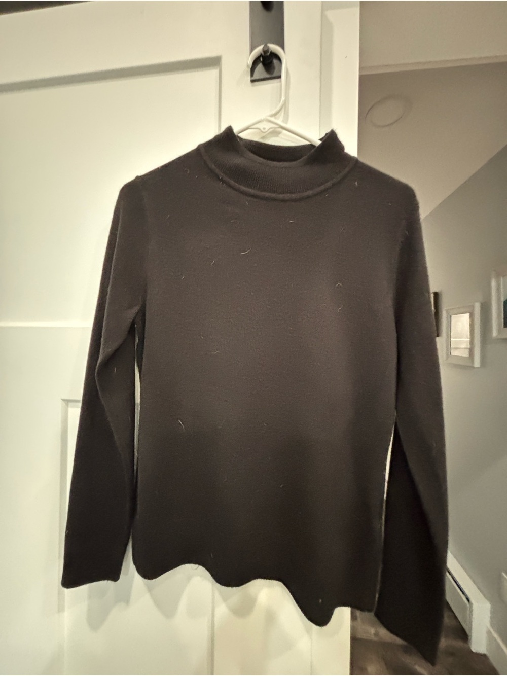 Classic Black Mock Neck Women's Top